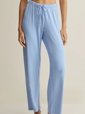 Simons Twik brand crinkled wide-leg pants in light blue size extra large